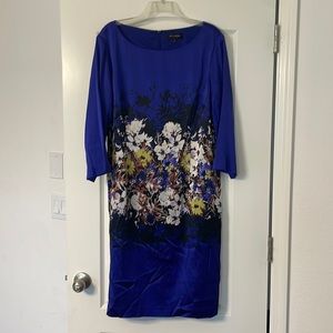 St. John purple dress with floral detail sized 14